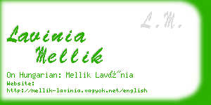 lavinia mellik business card